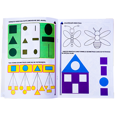 Carte de activități cu forme geometrice– descoperim și învățăm prin joacă